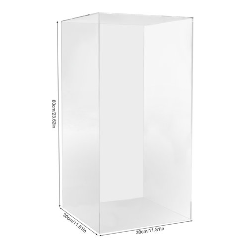 Latitude Run® Hasaan Acrylic Display Box display Cube Pedestal Art Sculpture Stand & Reviews